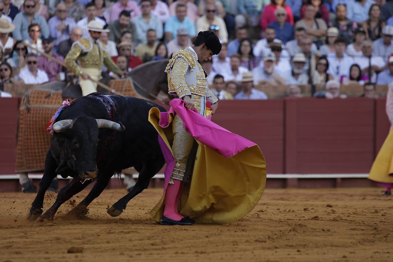 Pablo Aguado, en la tercera corrida de la Feria de San Miguel de Sevilla 2024