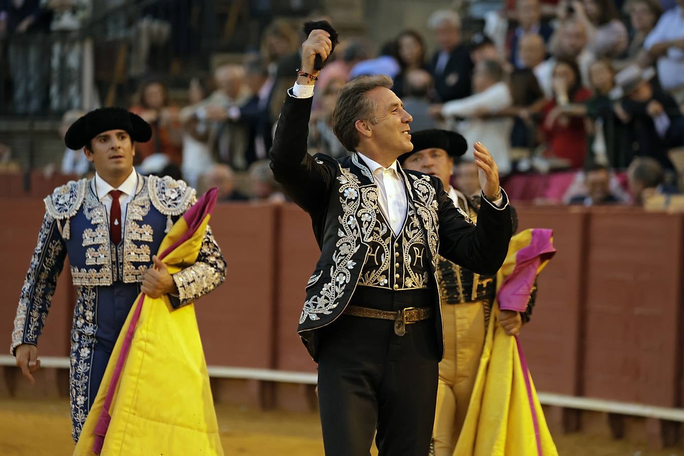 Pablo Hermoso de Mendoza, en la tercera corrida de la Feria de San Miguel de Sevilla 2024