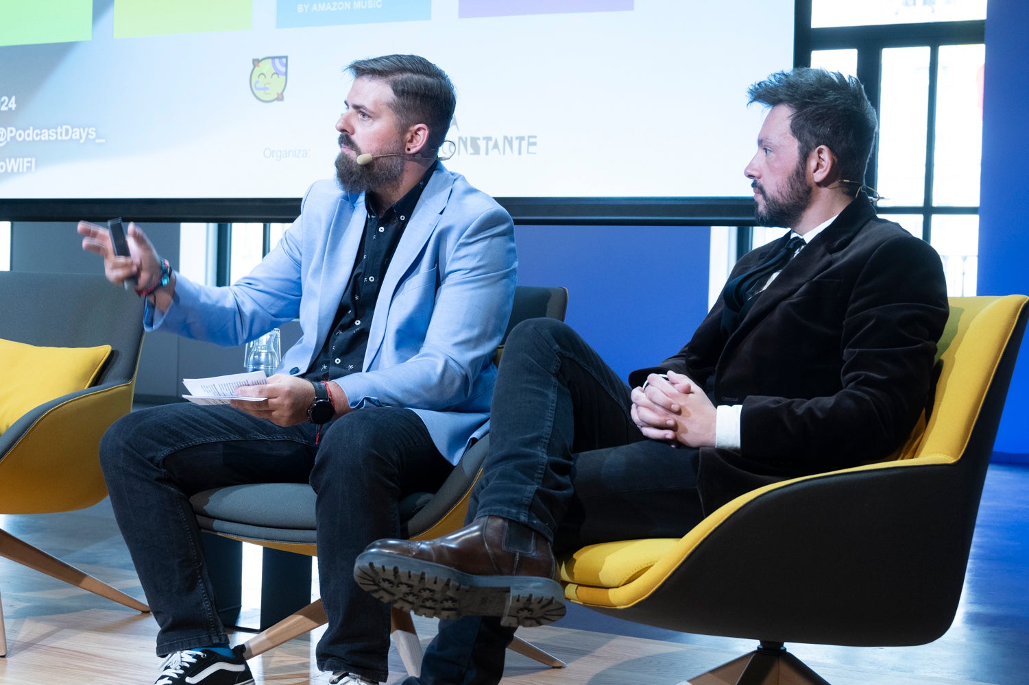 Los organizadores Rubén Galgo y David Mulé presentan la programación del evento
