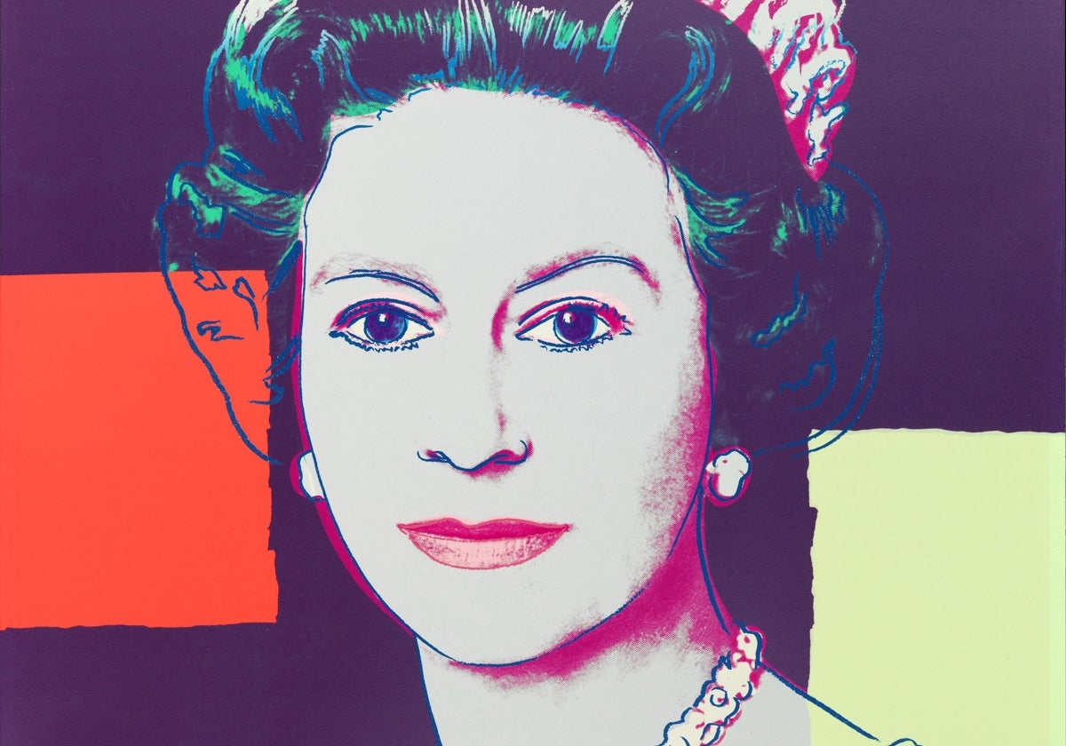 Isabel II, serigrafiada por Andy Warhol para 'Reigning Queens'