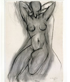 Imagen secundaria 2 - Arriba, 'Desnudo apoyado sobre las manos', 1905. Museo d'Orsay, París. Sobre estas líneas, a la izquierda, 'Desnudo recostado con camisa', 1906. Museo d'Orsay, París. A la derecha, 'Desnudo sobre sillón con los brazos detrás de la cabeza', 1950. Museo Matisse de Niza