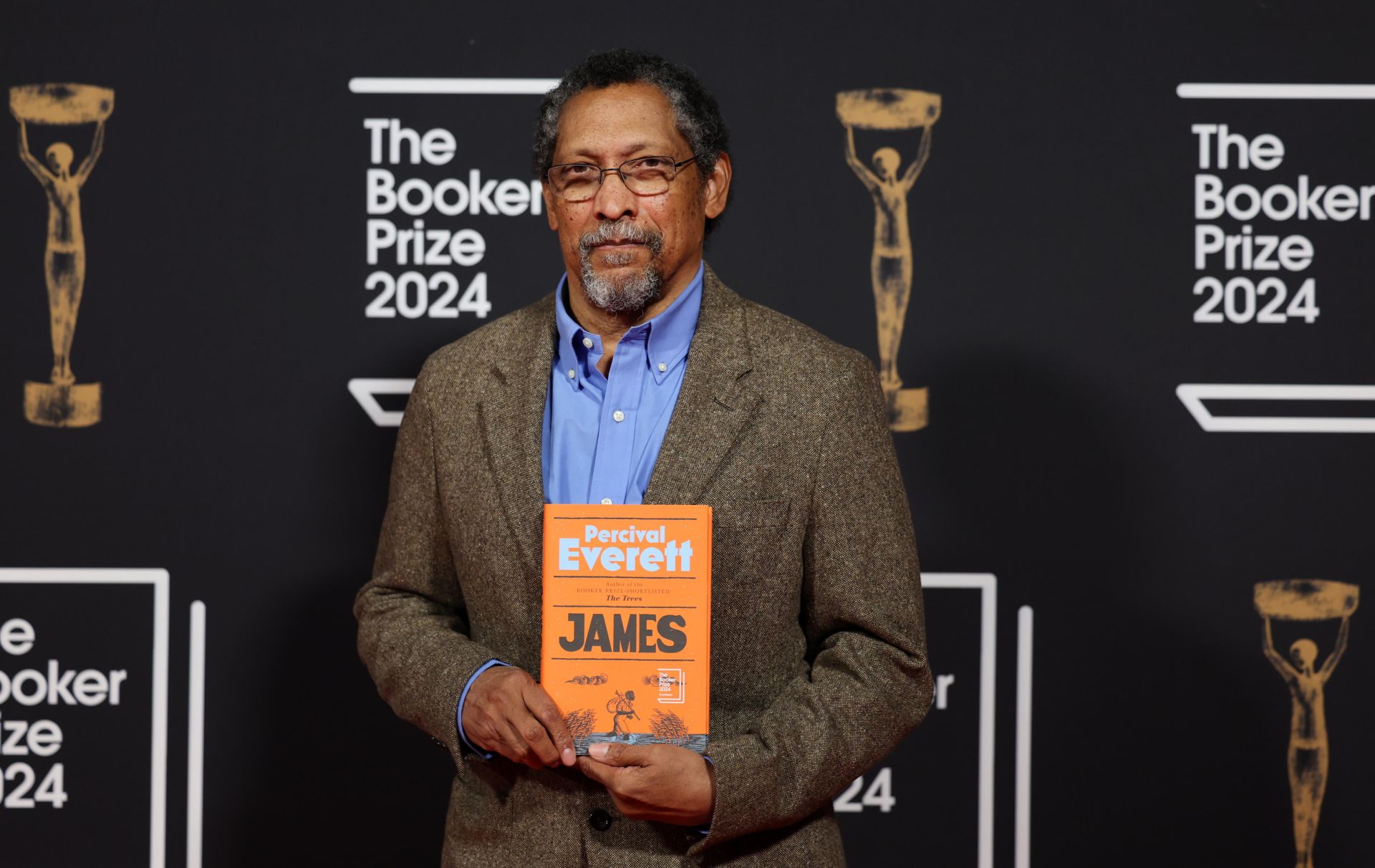 Percival Everett en la ceremonia de entrega del Premio Booker 2024 en Londres
