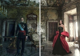 Así son los retratos de los Reyes de Annie Leibovitz: Don Felipe, de Capitán General, y Doña Letizia, de Balenciaga