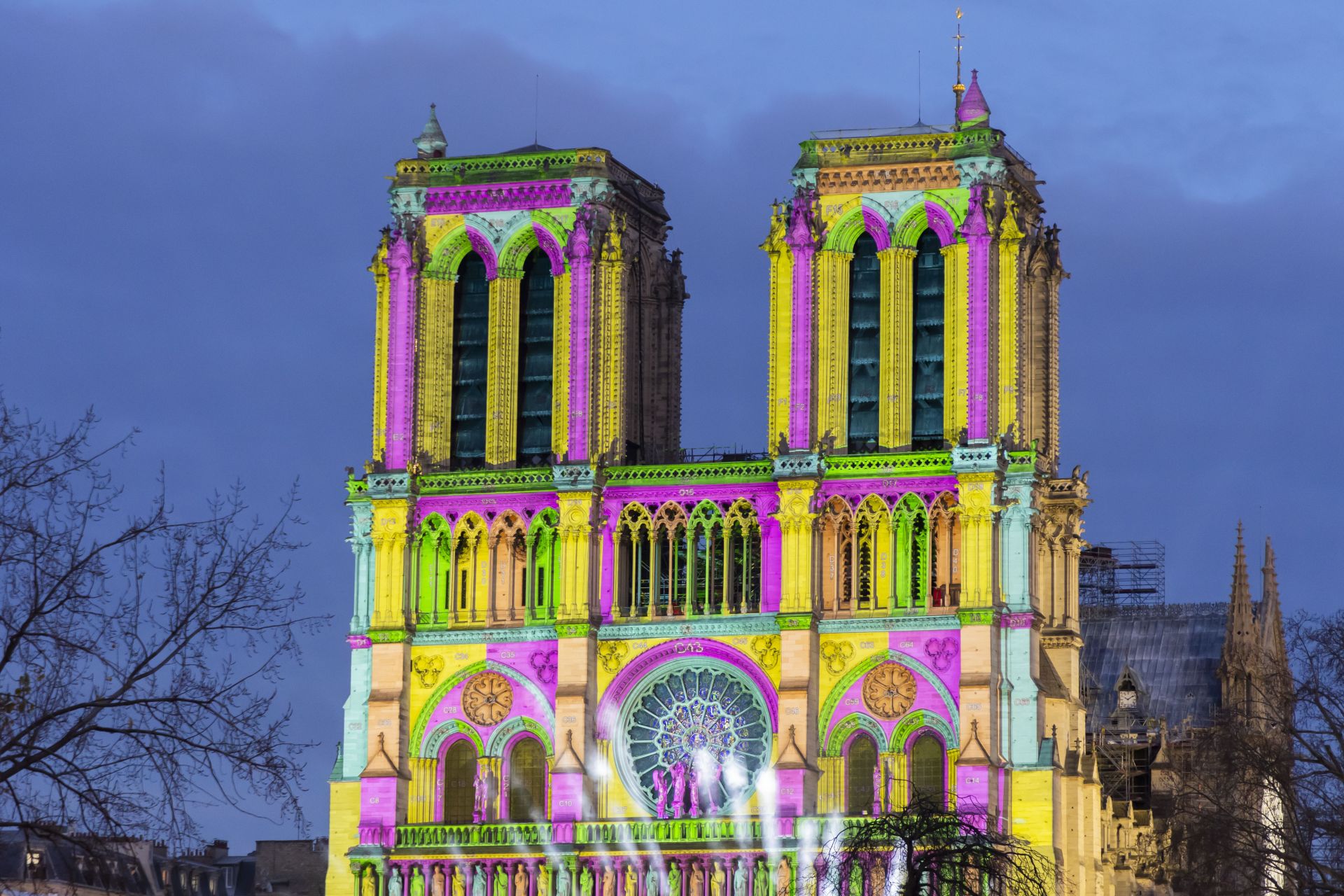 Notre Dame iluminada