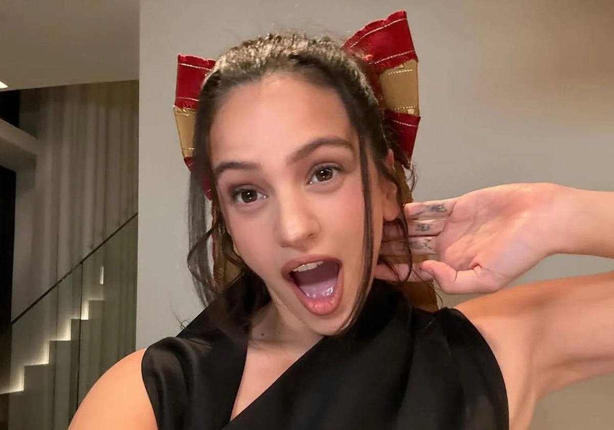 Rosalía, durante la fiesta de Los Javis