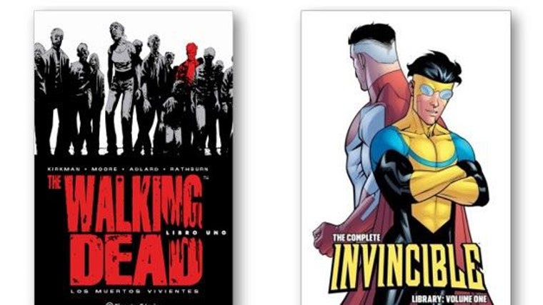 Portadas de 'The Walking Dead' e 'Invencible'