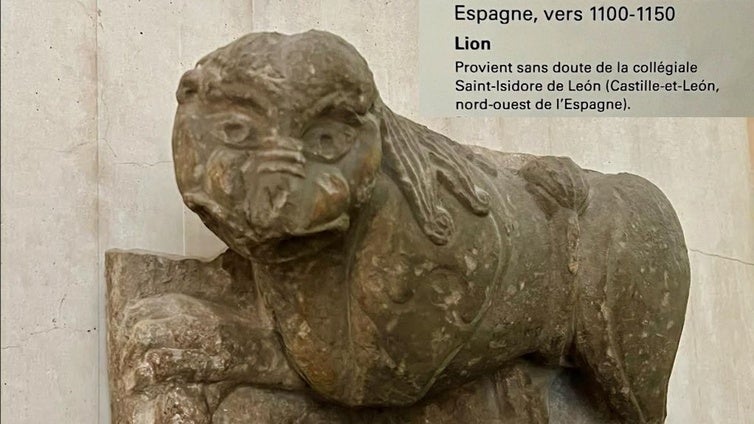 El león 'cazado' en el Louvre proviene «sin duda» de la colegiata de San Isidoro