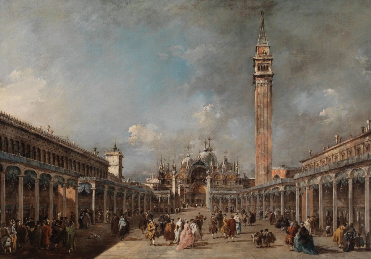 'La fiesta de la Ascensión en la plaza de San Marcos' (h. 1775), de Guardi