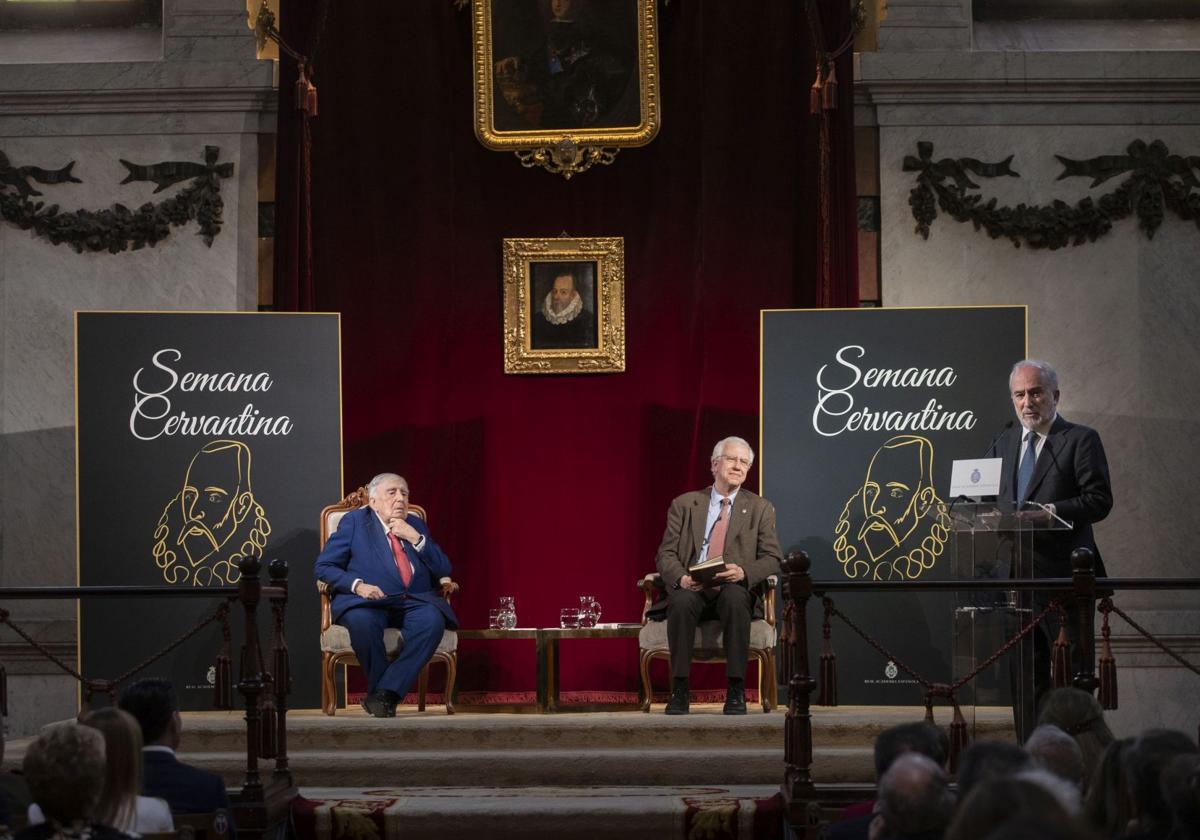 Muñoz Machado, director de la RAE, en un acto celebrado en la última semana cervantina