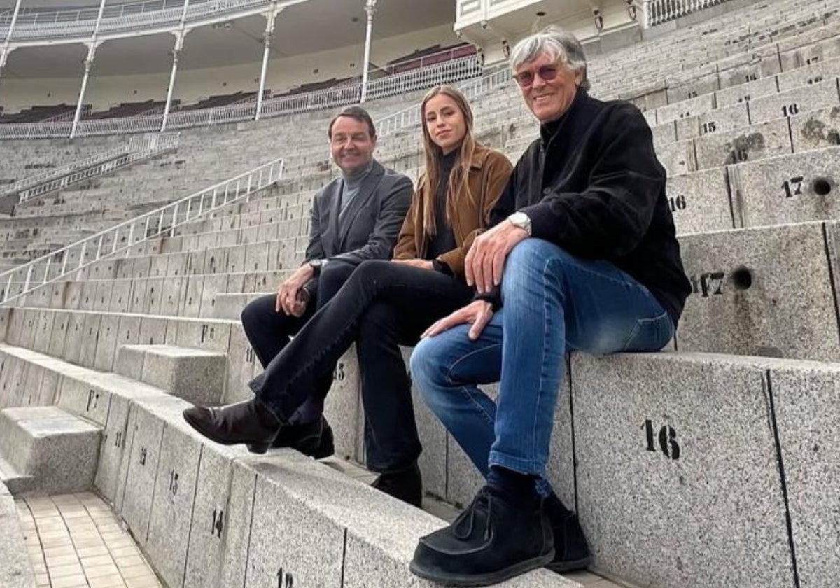 Olga Casado, con los empresarios de Las Ventas