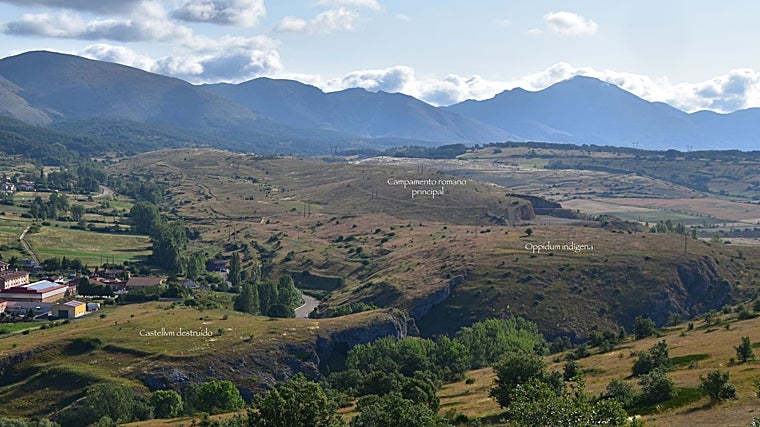 Localización del castellum destruido en Santibáñez