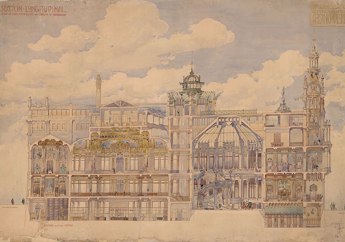 Sección del Casino de Madrid, por Antonio Palacios