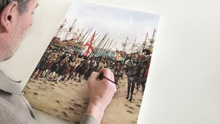 Esta es la portada que Ferrer-Dalmau ha dibujado para el próximo ABC Cultural: «Recrea el año más dulce del Imperio español»