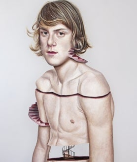 Imagen secundaria 2 - De arriba abajo, 'Ni conmigo ni sin mí'; 'Reminiscencias'; y la pintura 'Secuelas'