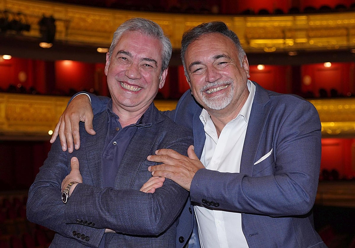 Nicola Luisotti y José Luis Basso, en el Teatro Real