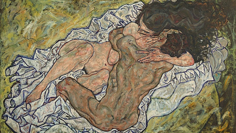 Egon Schiele. 'El abrazo' (Amantes II), 1917