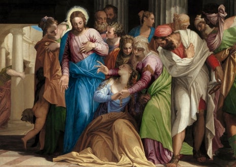 Imagen secundaria 1 - De arriba abajo, 'La disputa con los doctores en el tempo'; 'La conversion de Maria Magdalena'; y 'Marte y Venus unidos por el Amor'