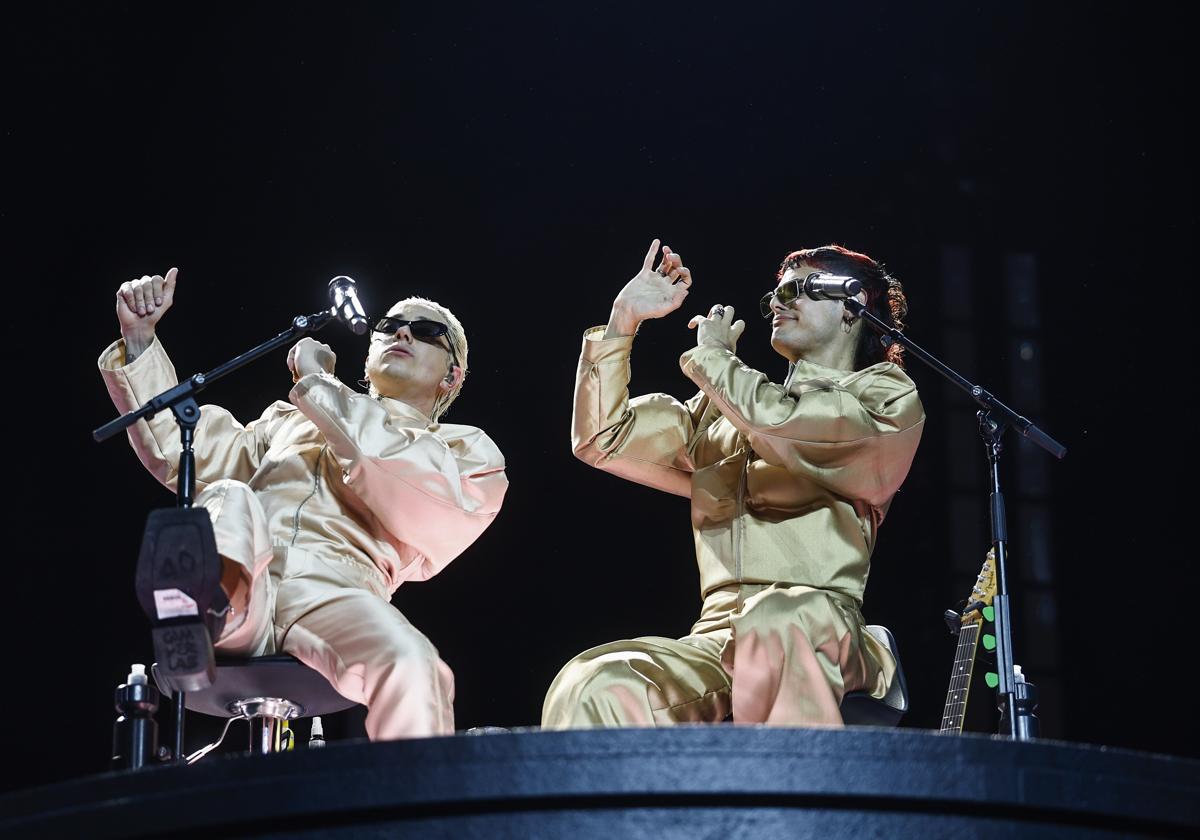 Ca7riel y Paco Amoroso, en el Movistar Arena, en su concierto del 28 de mayo de 2025