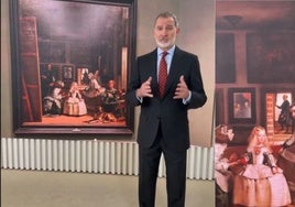 El Rey Felipe explica el cuadro de 'Las Meninas' de Velázquez
