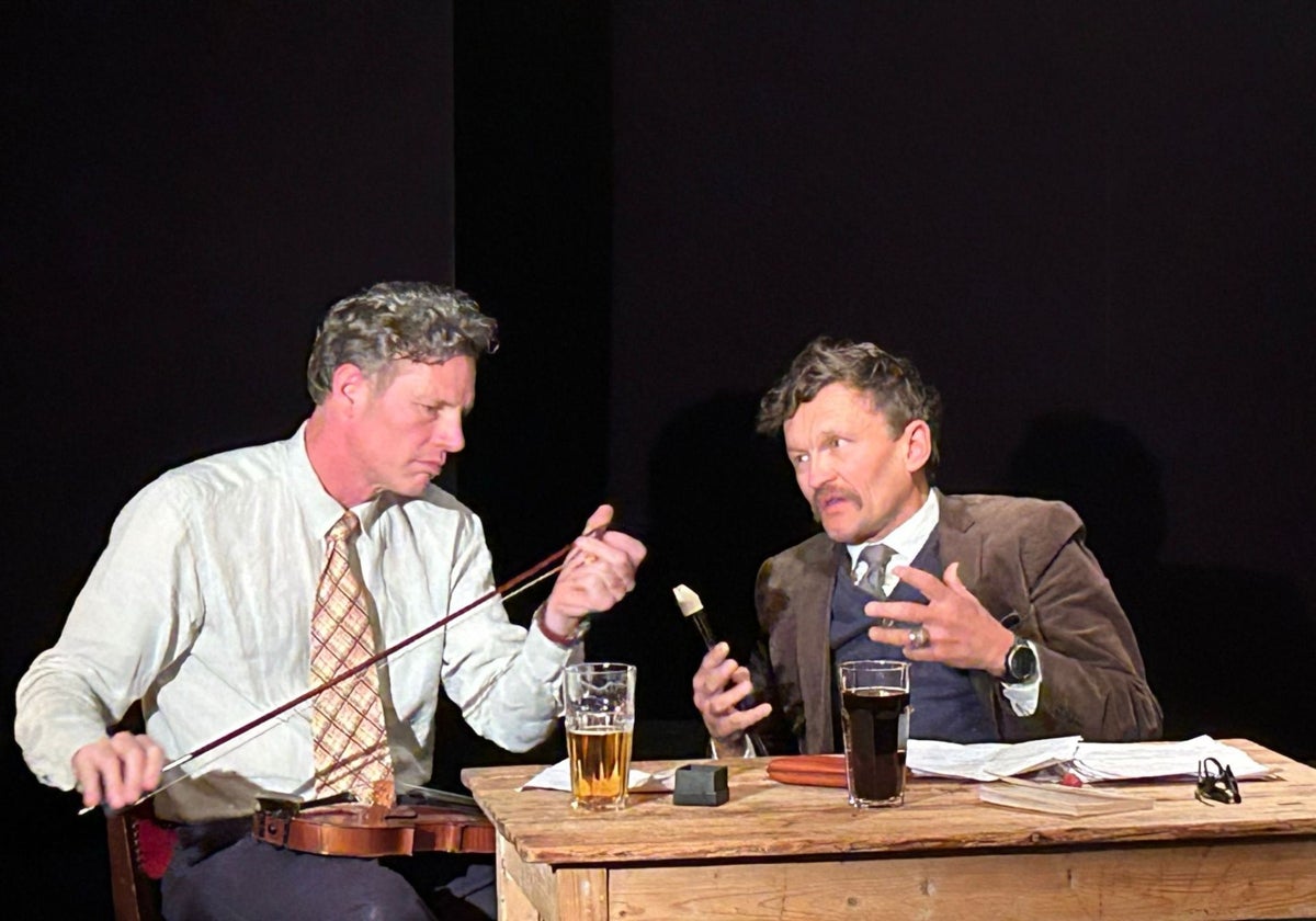 El escritor Sylvain Tesson en El Théâtre Poche, el pasado mes de mayo.