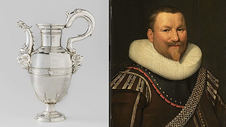 La jarra de plata y un retrato de Piet Heyn
