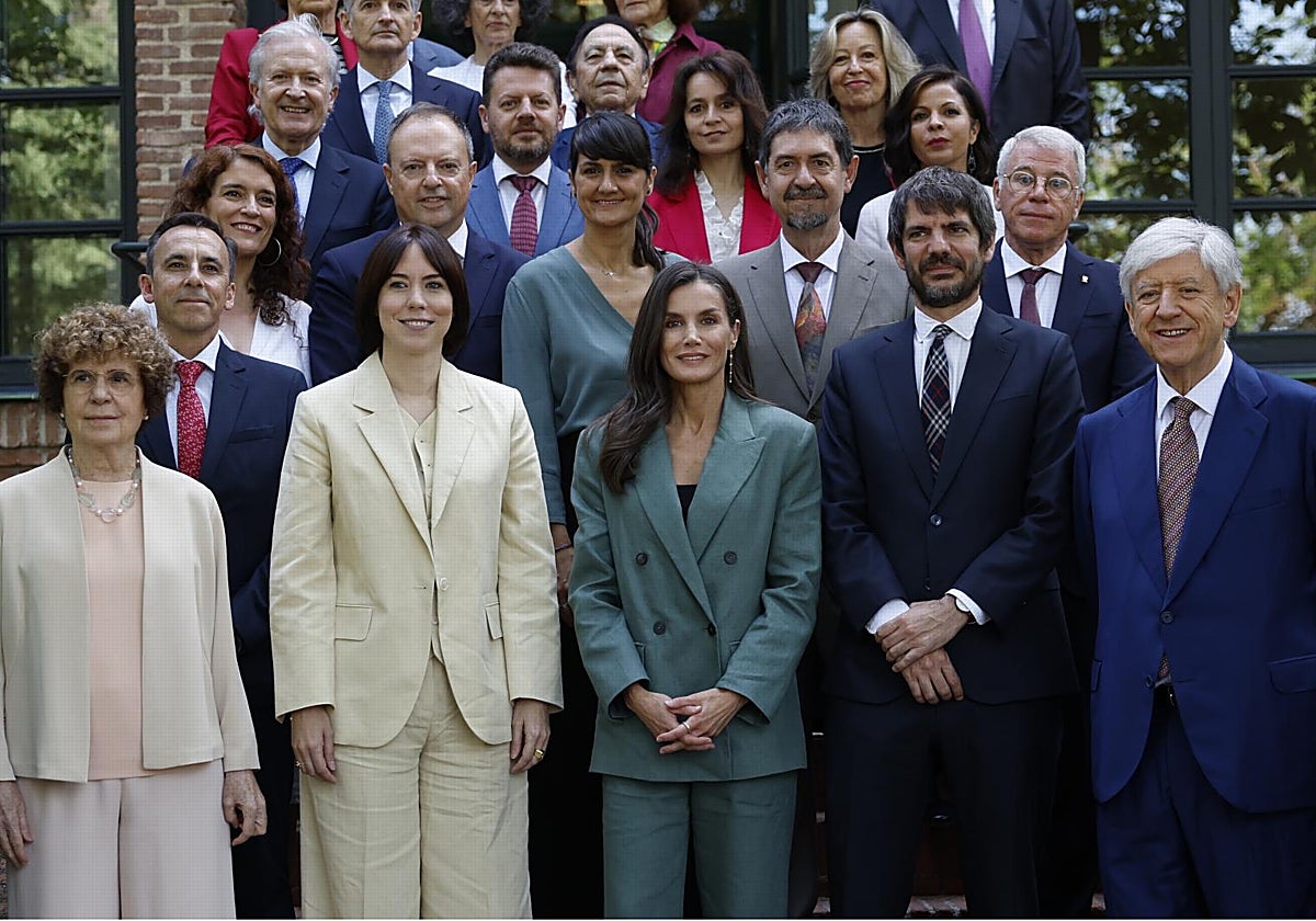 La Reina Letizia y Ernest Urtasun, el pasado día 5, en la reunión del Patronato de la Residencia de Estudiantes
