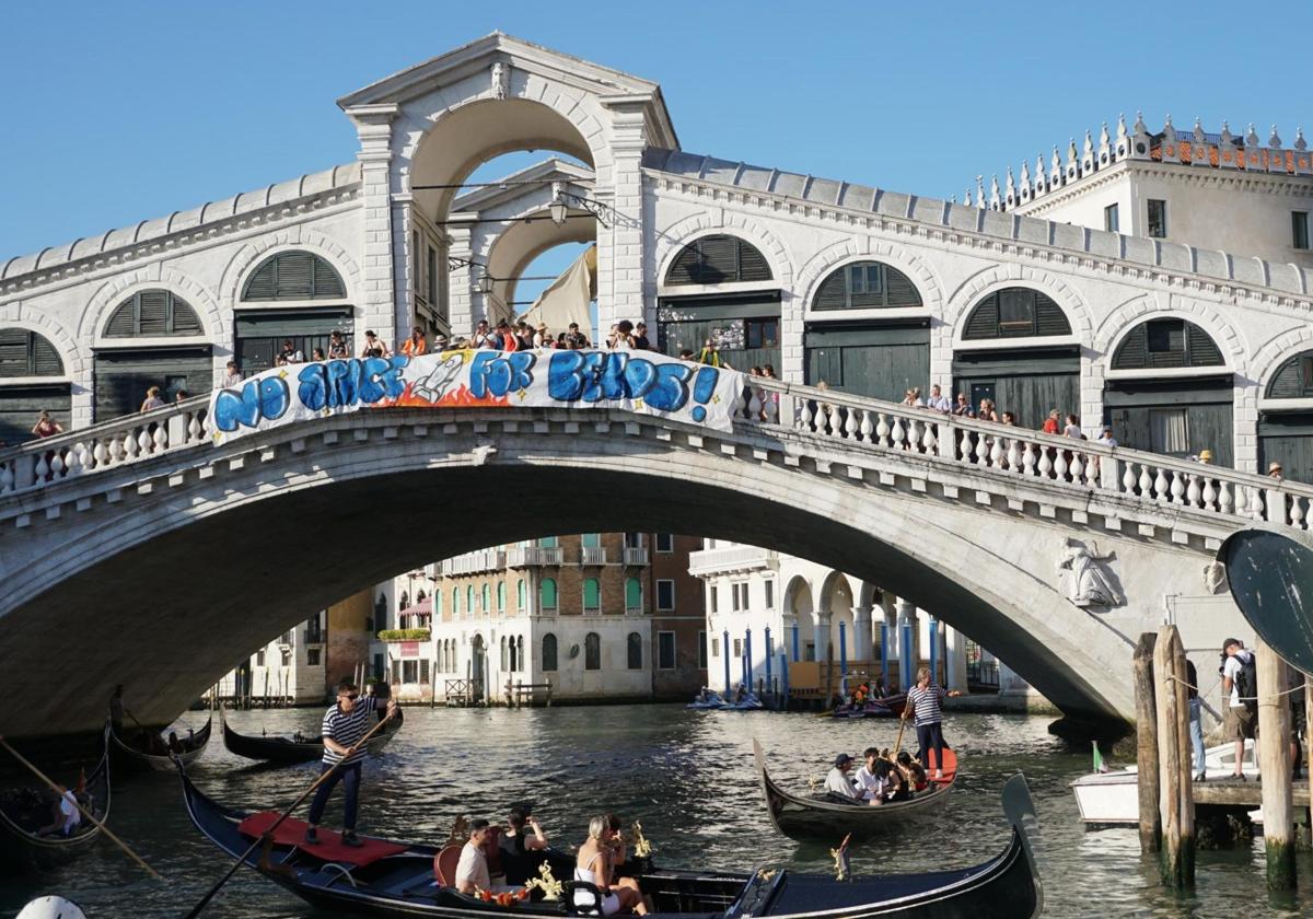 Protestas contra la boda de Bezos en Venecia