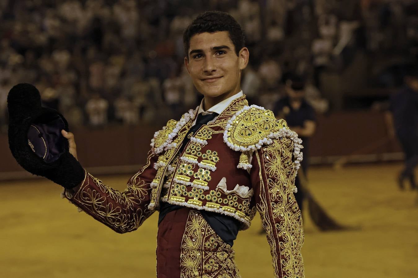 David Gutiérrez, del Patronato Provincial de Tauromaquia de Badajoz, mostró oficio y buenas formas con el capote