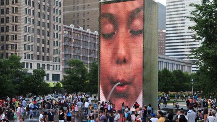 La 'Crown Fountain', de Plensa, en Chicago, una de sus obras más célebres