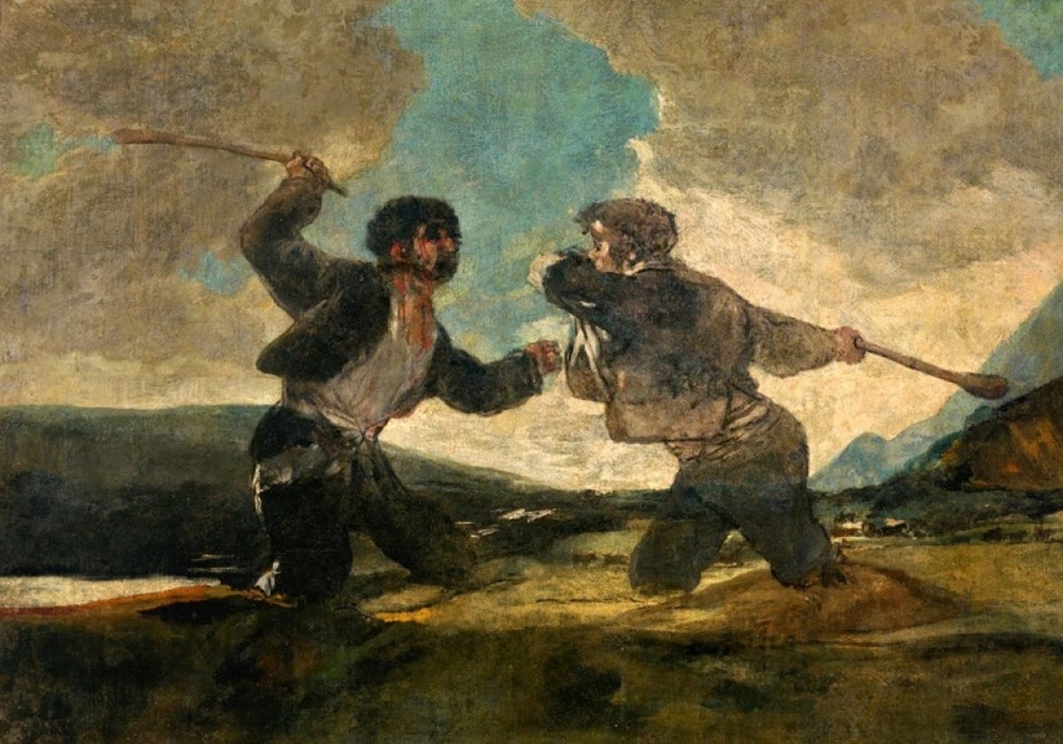 'Batalla a garrotazos' de Goya