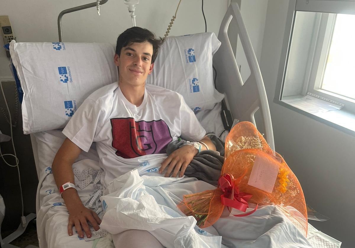 Sergio Rollón en el hospital