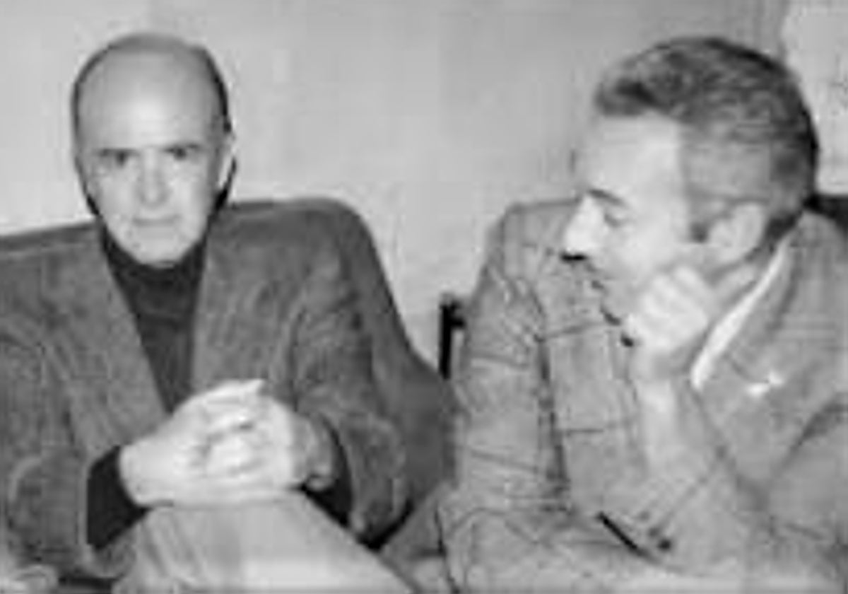 Eusebio Sempere (a la izquierda) con Abel Martín