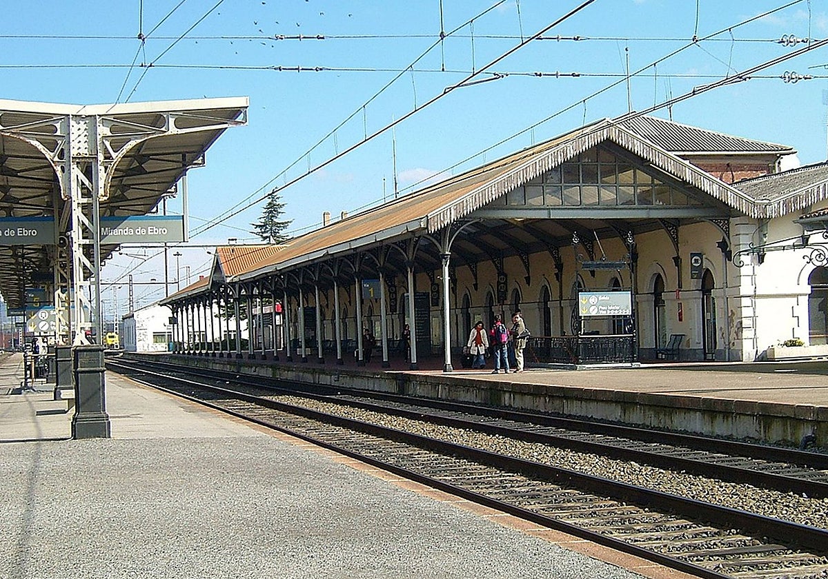 La estación de tren de la localidad burgalesa de Miranda de Ebro