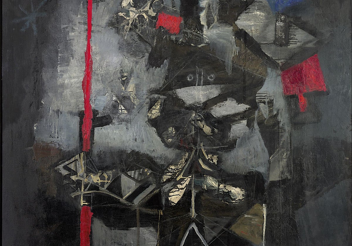 Detalle de 'Guerrero negro', obra de 1958