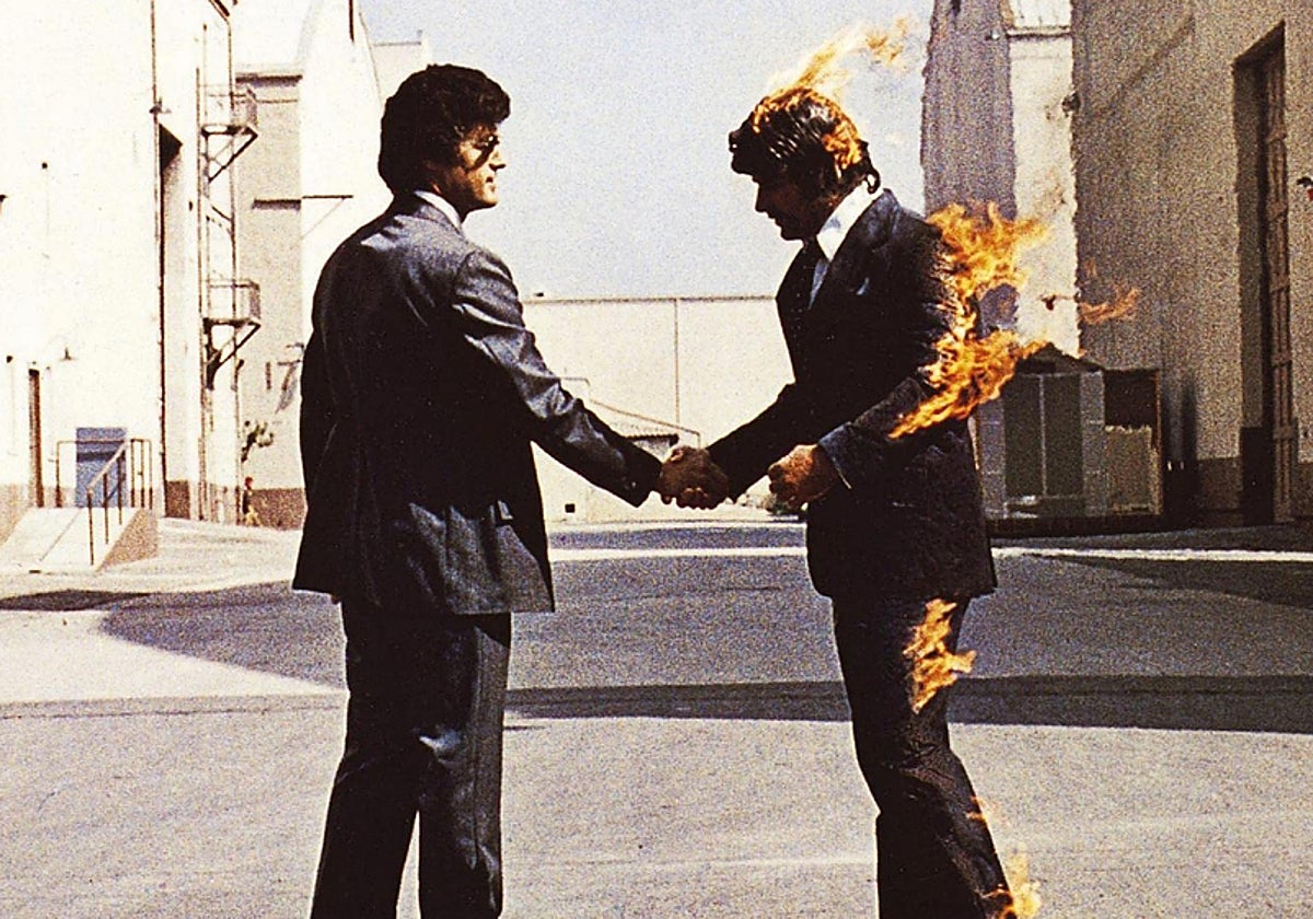 La portada del álbum 'Wish you were here' de Pink Floyd
