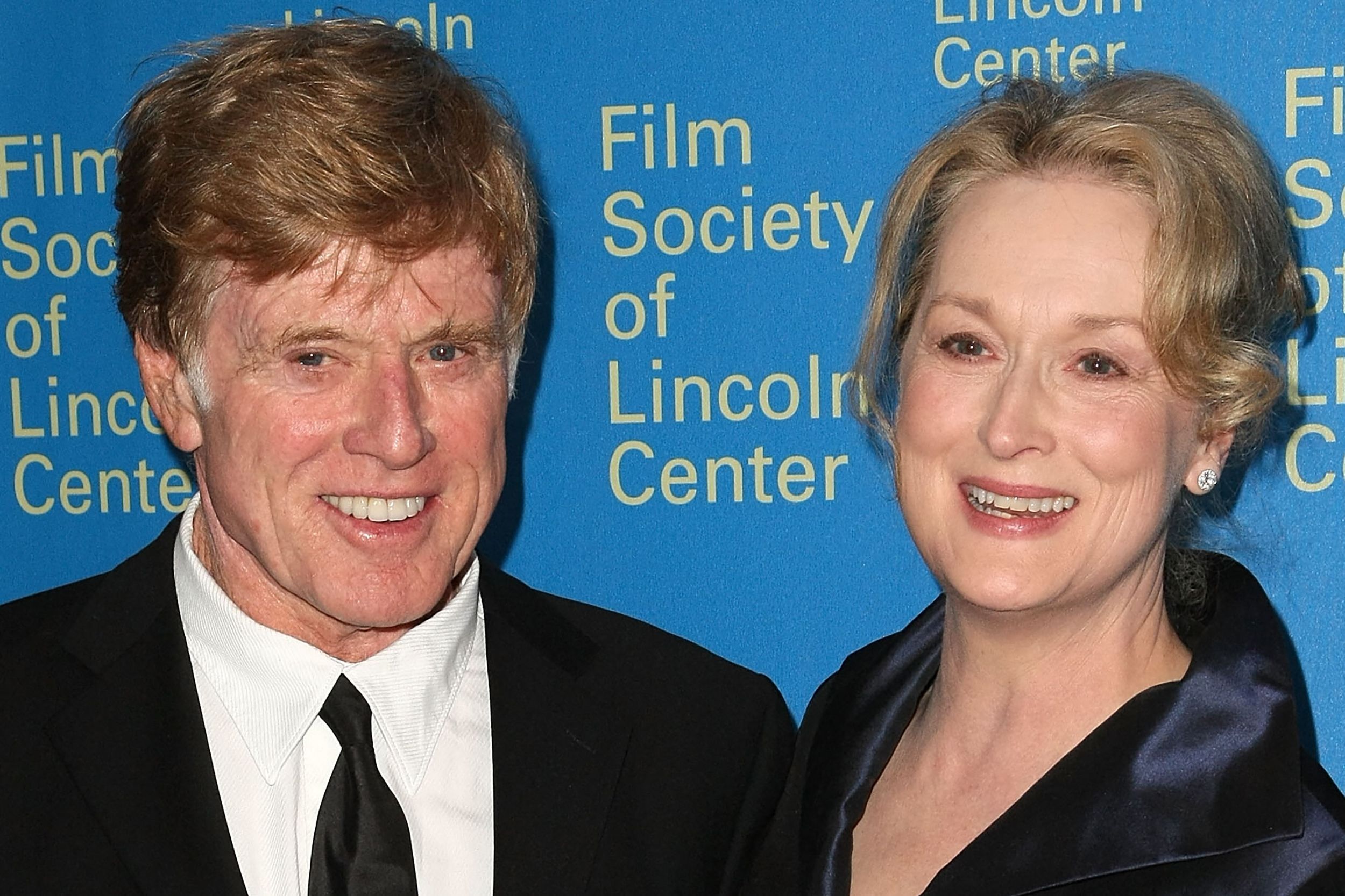 Robert Redford junto a Meryl Streep en abril de 2008 en Nueva York.