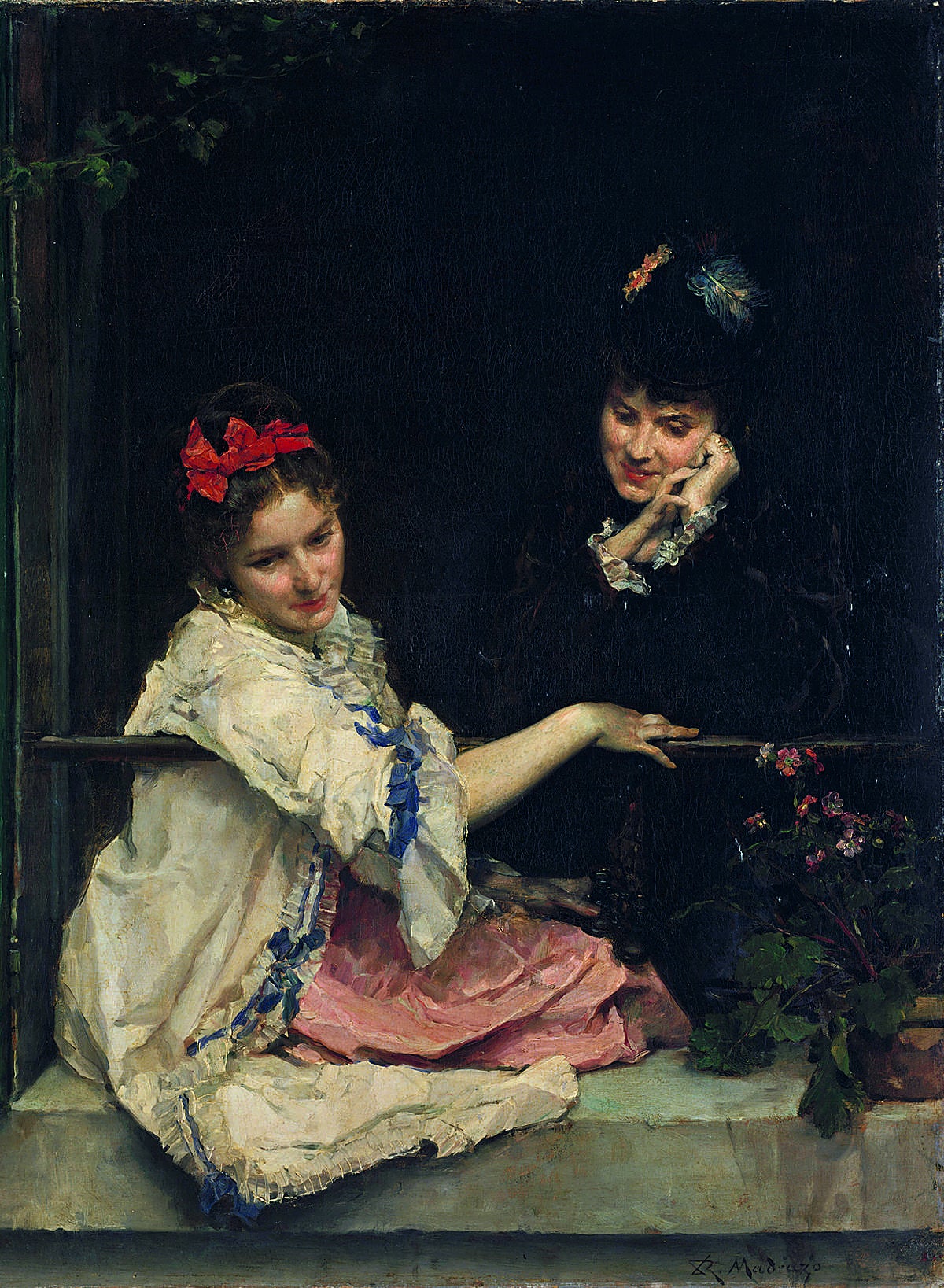 Raimundo de Madrazo. 'Muchachas en la ventana'
