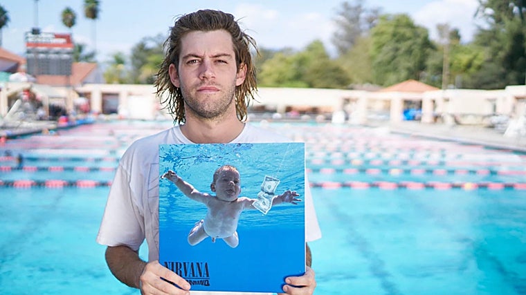 Spencer Elden, con la portada en la que aparece de niño