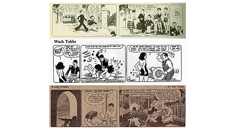 Tres tiras de Wash Tubbs