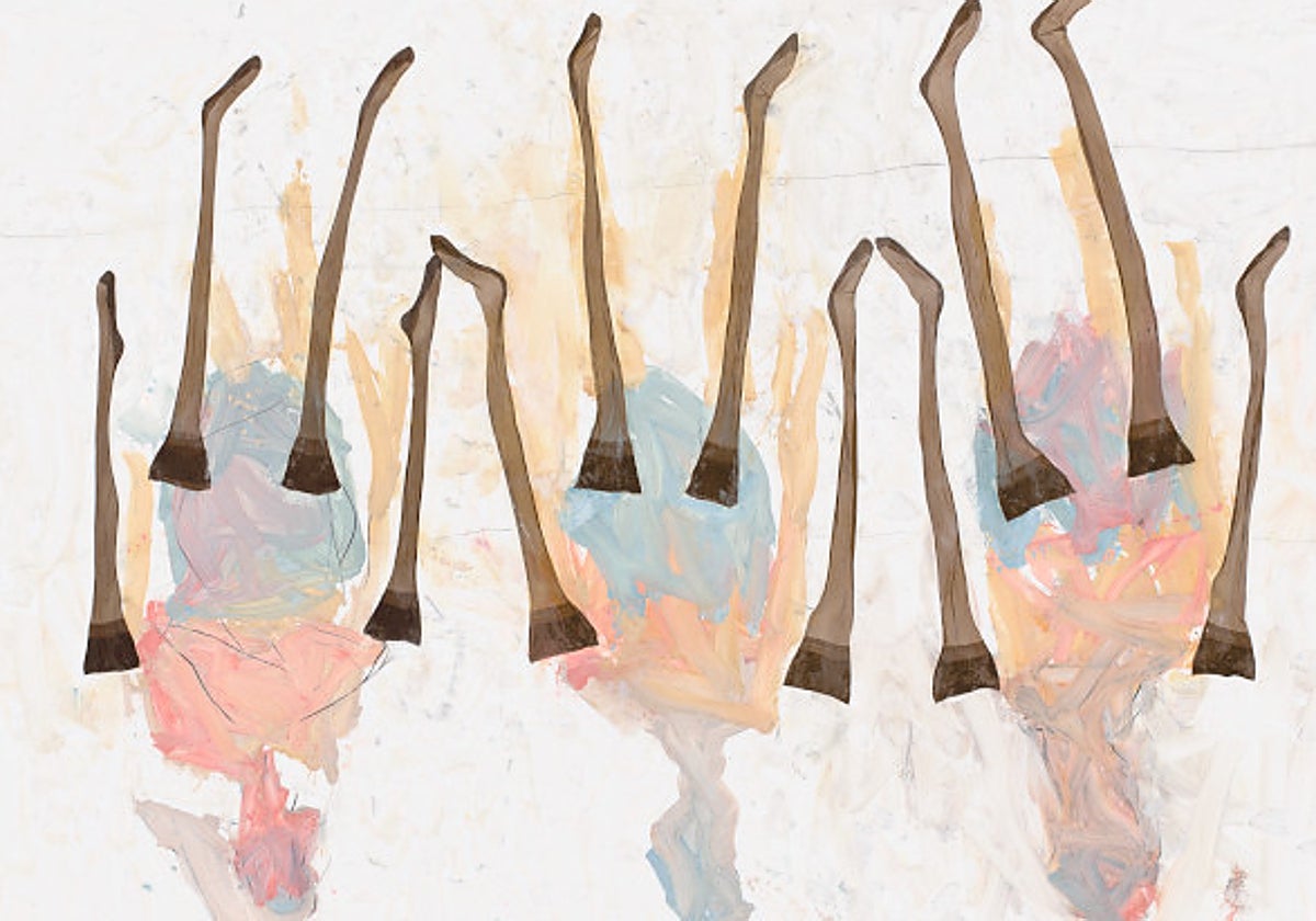 'Desfile de medias', obra de 2022 de Baselitz