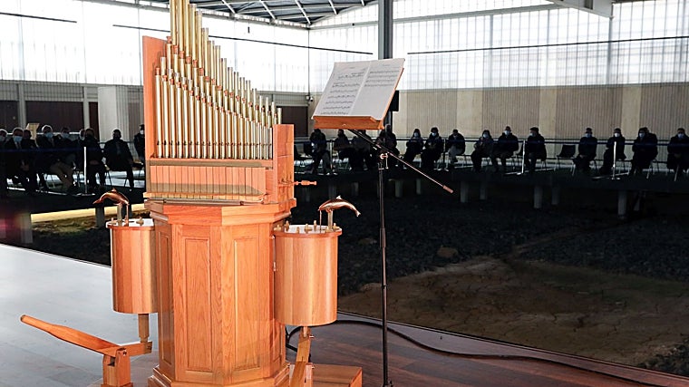 El 'Hydraulis' es custodiado en la Villa Romana de La Olmeda