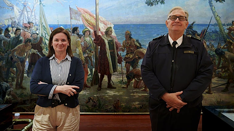 Gasca y Escrigas, frente al cuadro