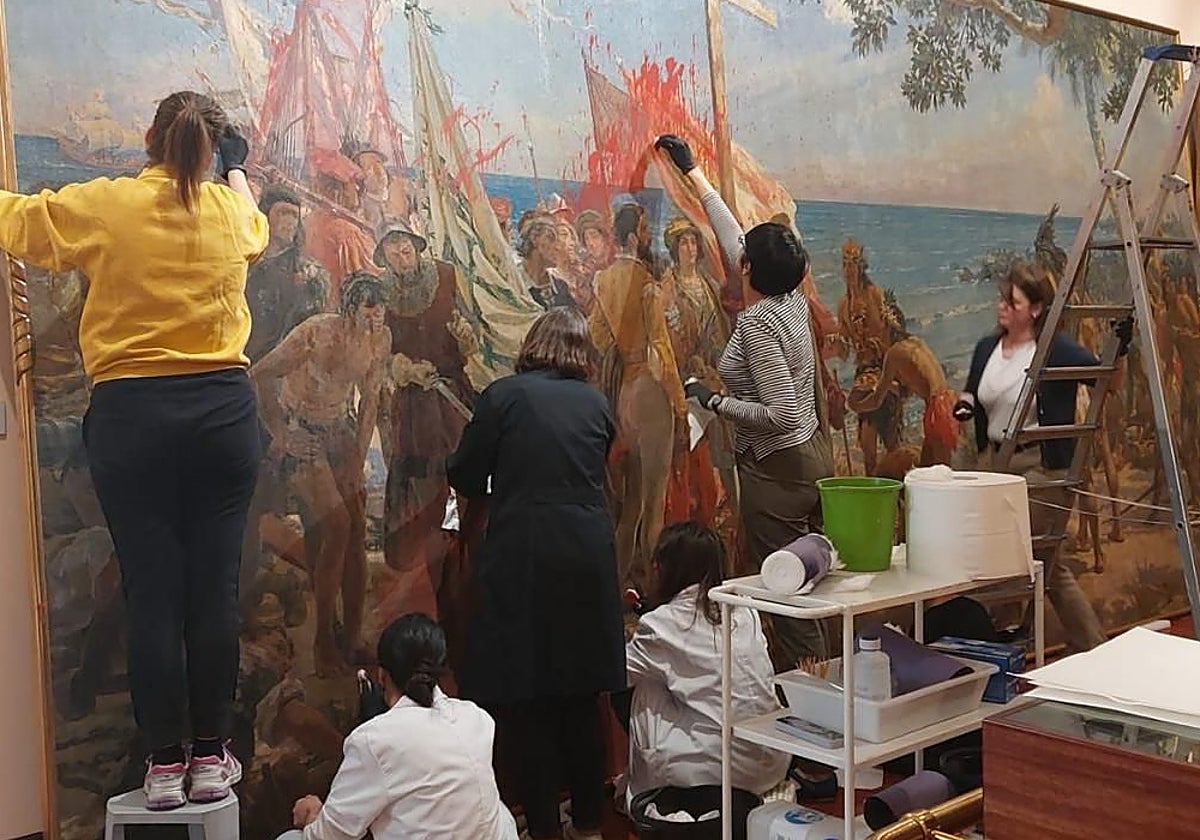 Los trabajos de restauración, este 12 y 13 de octubre