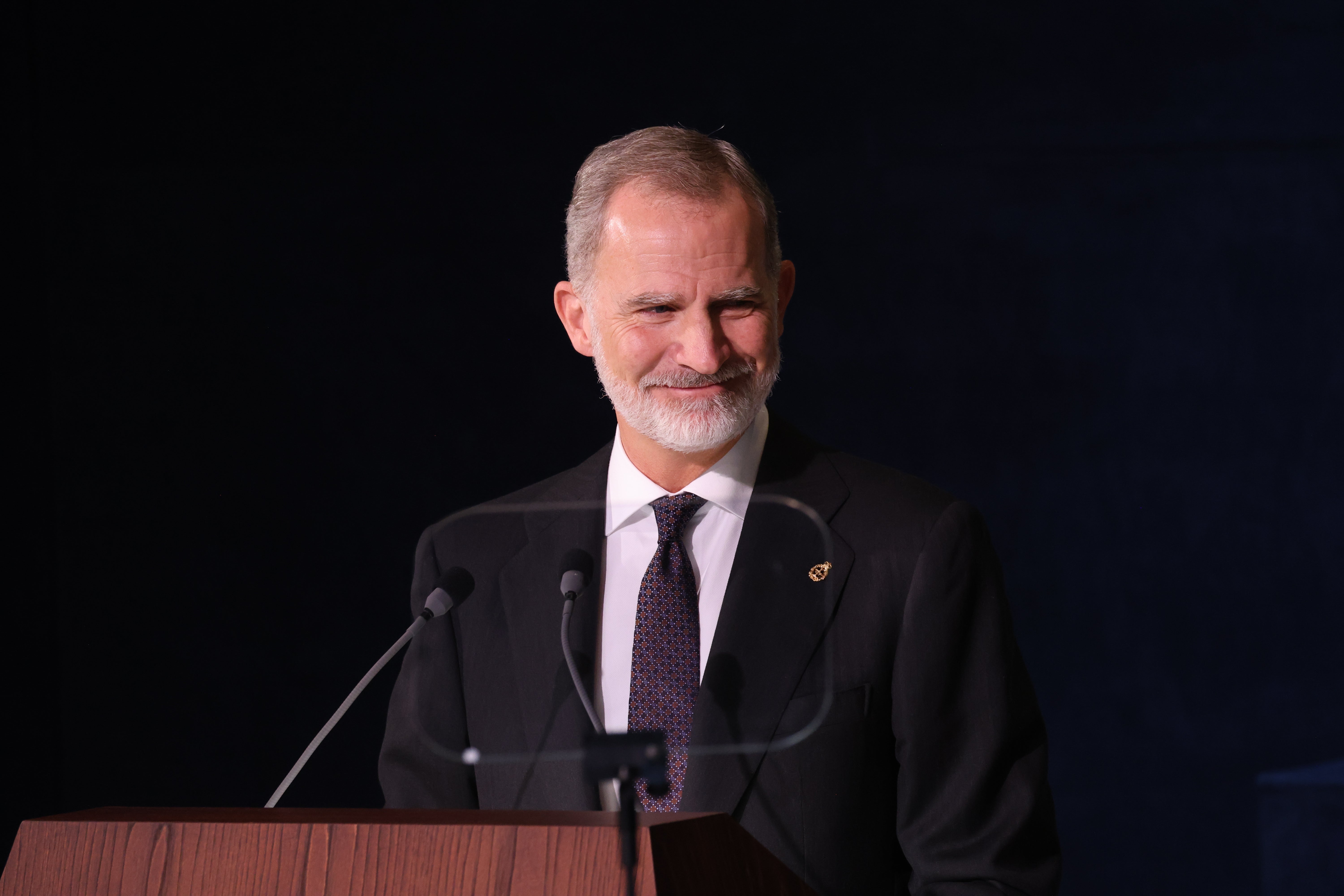 Felipe VI, durante su discurso.