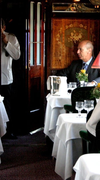 Interior de un vagón del Orient Express