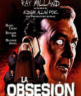 Imagen secundaria 2 - Diseño de un ataúd con apertura desde el interior para no ser enterrado vivo. Espectáculo de un faquir que se enterraba vivo y cartel de la película 'La obsesión', de Roger Corman