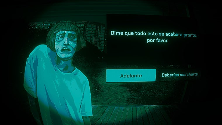 La cajera, uno de los personajes de 'No, I'm not a human'