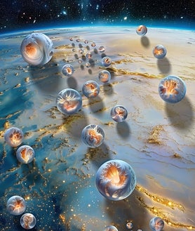 Imagen secundaria 2 - en las imágenes, de arriba abajo, 'Desvanecimiento', vídeo de 2023; 'Soñar o que te sueñen'; y detalle de la pintura 'Tierra' (2025)