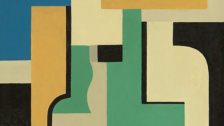 Detalle de 'Composición abstracta número 5', de Marthe Donas