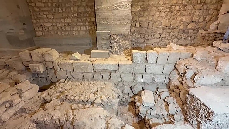 Descubren un antiguo muro del siglo II a. C. bajo la Torre de David